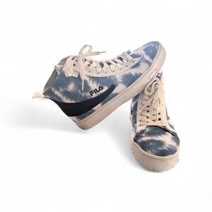 FILA Gennaio Blue Tie-Dye High-Top Sneakers Sz.8